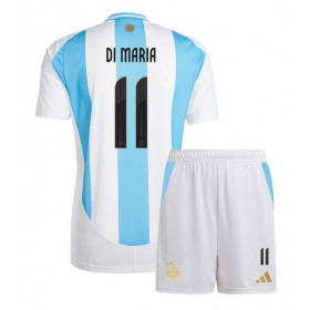 Dětské fotbalový komplet Argentina Angel Di Maria #11 Domácí košile Copa America 2024 Krátkým Rukávem